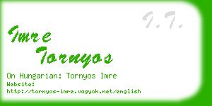 imre tornyos business card